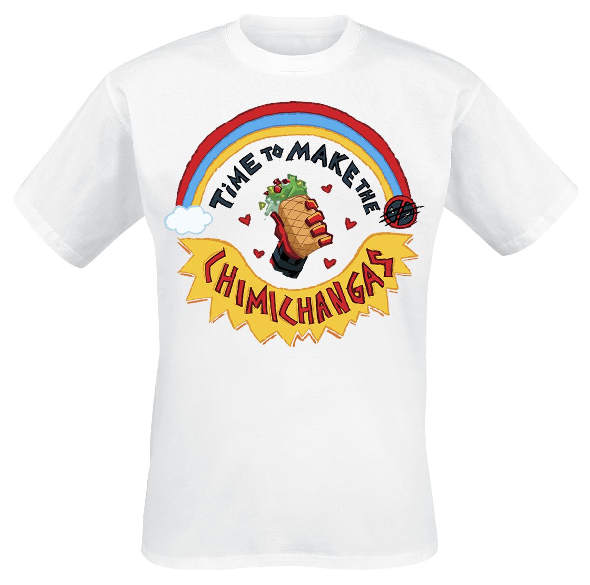 4055585535634 - Chimichangas T-Shirt weiß in S