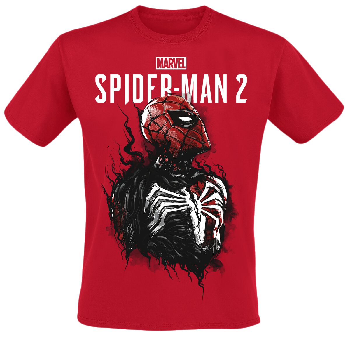 4055585539649 - Marvel Games - 2 - Spider Symbiote T-Shirt rot in S