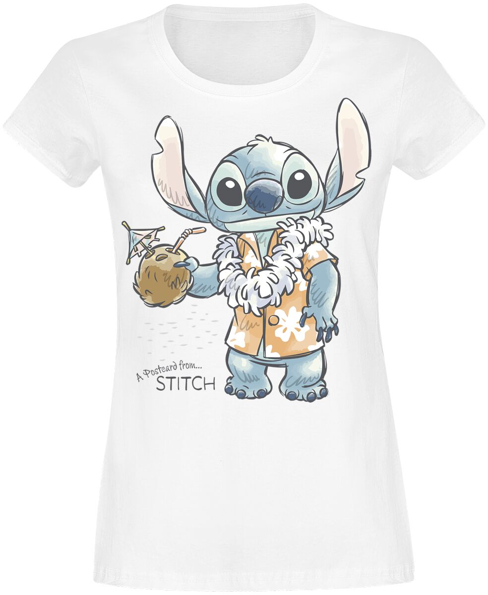 4055585564481 - Postcard from Stitch T-Shirt weiß in S