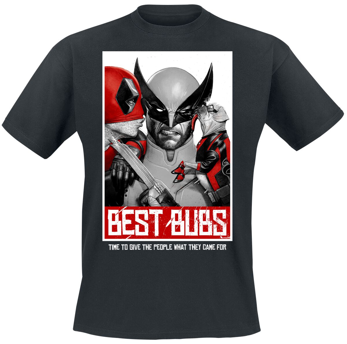 4055585564733 - And Wolverine - Best Bubs Threesome T-Shirt schwarz in S