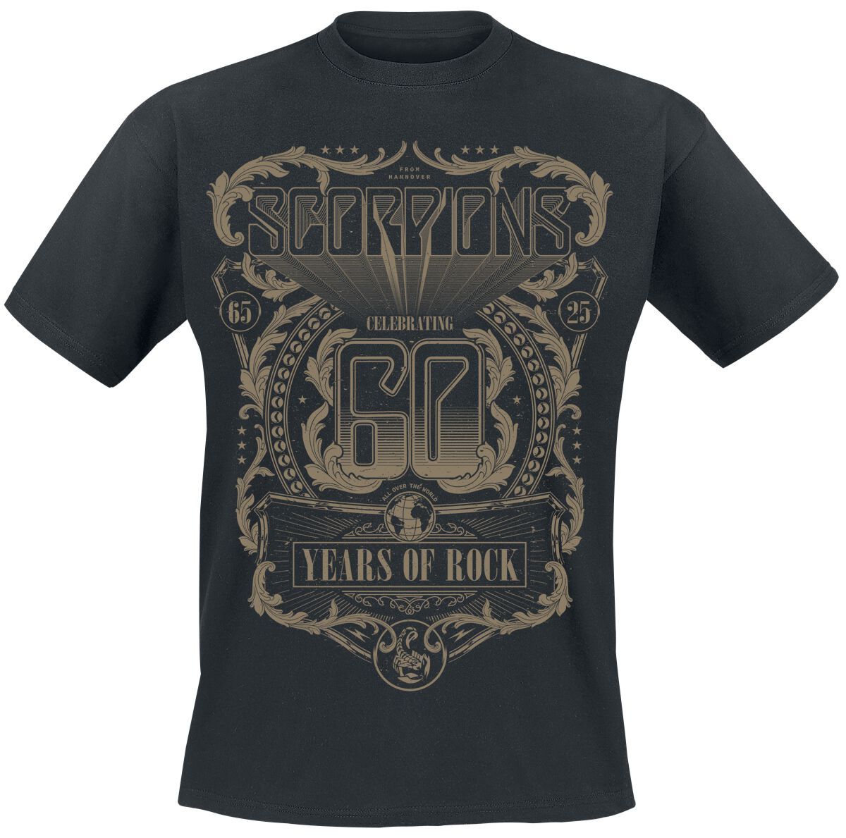 4055585571281 - 60 Years Of Rock T-Shirt schwarz in 3XL