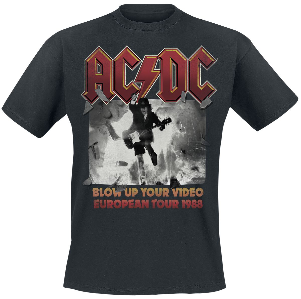 4055585576613 - AC DC European Tour 1988 T-Shirt schwarz in L 4055585576613 - AC DC European Tour 1988 T-Shirt schwarz in L