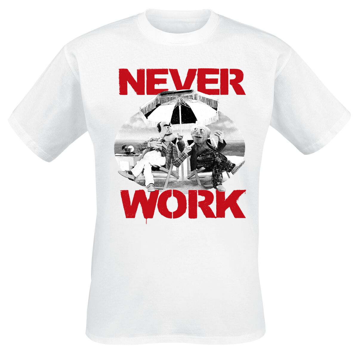 4055585606501 - Never Work T-Shirt weiß in M