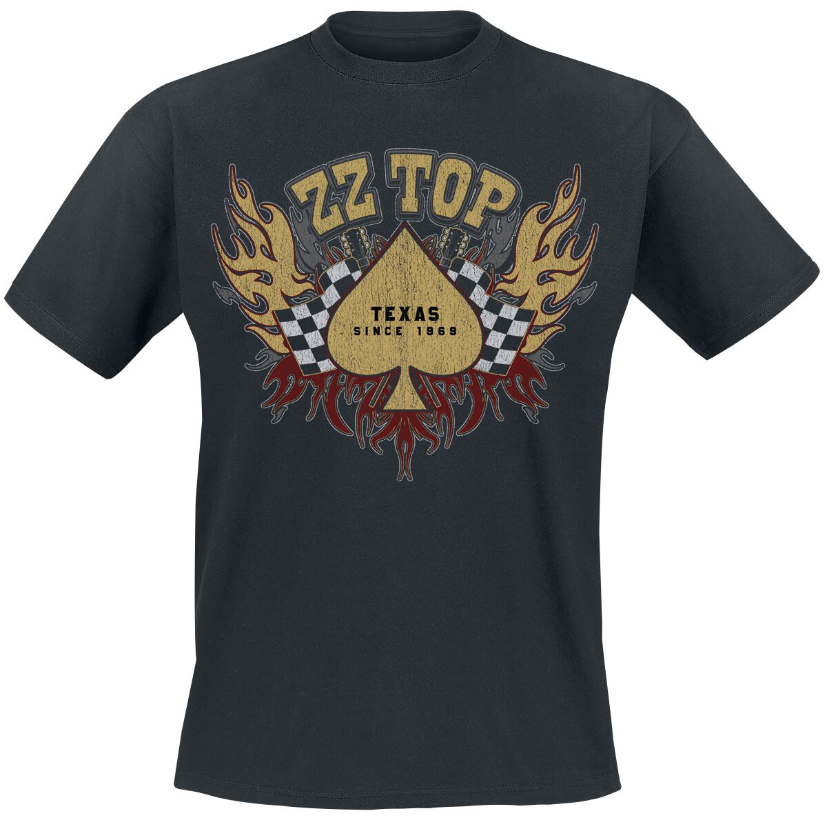 4055585920799 - Race Flag T-Shirt schwarz in S 4055585920799 - Race Flag T-Shirt schwarz in S