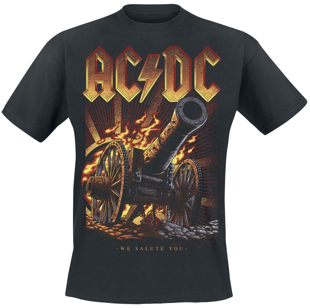 4055585926081 - AC DC Burning Salute T-Shirt schwarz in S