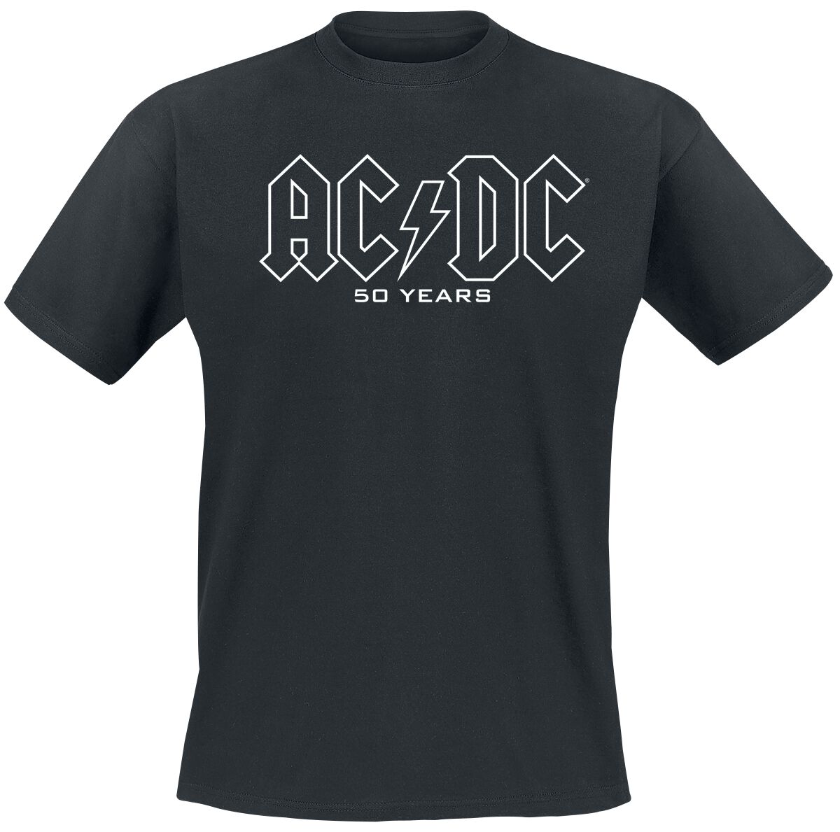 4055585928504 - AC DC 50 Years Logo History T-Shirt schwarz in 5XL