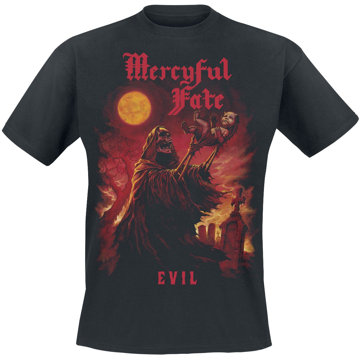 4055585934468 - Evil (40th Anniversary) T-Shirt schwarz in M 4055585934468 - Evil (40th Anniversary) T-Shirt schwarz in M