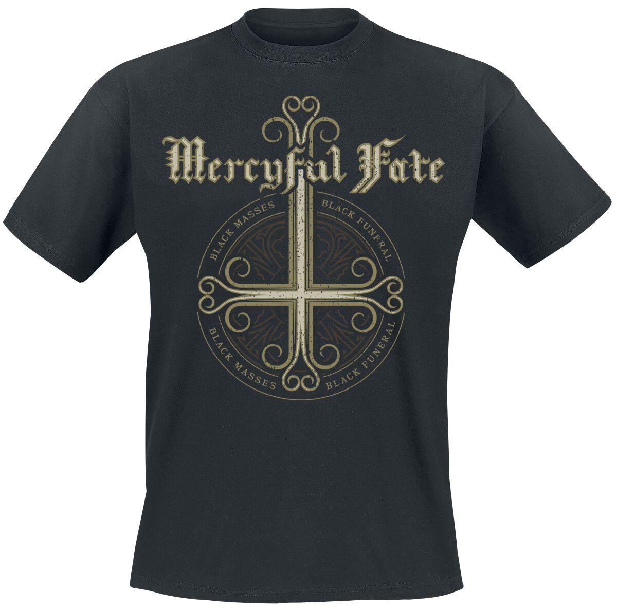 4055585939425 - Black Funeral Cross T-Shirt schwarz in 3XL