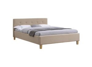 4055641937051 - Caro-möbel - Polsterbett adele 140x200 cm Stoff in beige