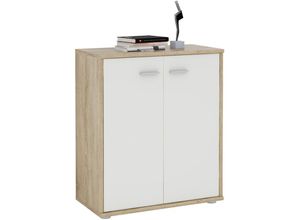 4055641937617 - Caro-möbel - Kommode tommy mit 2 TÜren Sonoma Eiche weiß