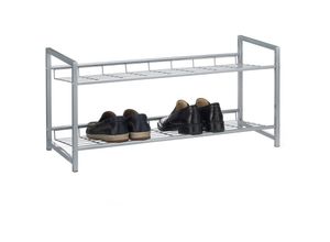 4055641939789 - Caro-möbel - Schuhregal system silber lackiert 2 Fächer