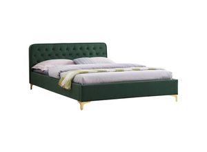 4055641943830 - Caro-möbel - Polsterbett glamour 140x200 cm im Barock-Stil in grün