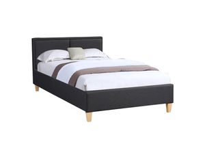 4055641945223 - Caro-möbel - Polsterbett anais 120x200 cm Stoff in schwarz