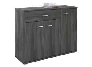 4055641948071 - Caro-möbel - Sideboard estelle mit 3 Türen 1 Schublade in Esche grau