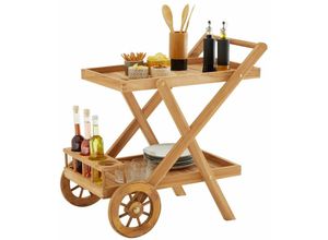 4055641956038 - Servierwagen pulau auf Rollen aus Teak