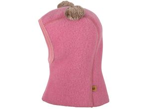 4055672230756 - PURE PURE BY BAUER - Wollfleece-Schlupfmütze 2 BOMMEL in dusty pink Gr45-47