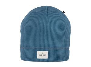 4055672244982 - PURE PURE BY BAUER - Beanie WAFFLE PIQUÉ in steel blue Gr45