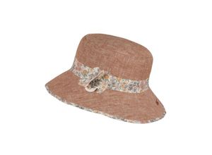 4055672250136 - PURE PURE BY BAUER - Leinen-Schlapphut FLOWERS in karamell Gr51