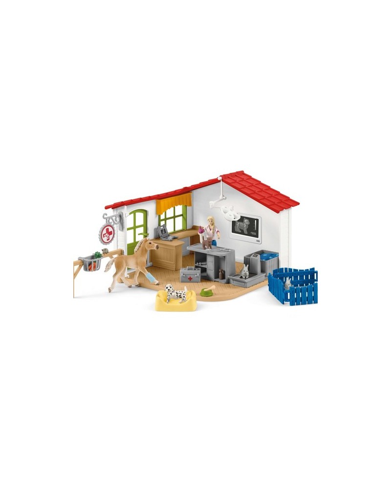 4055744038839 - Farm World 42502 Tierarzt-Praxis mit Haustieren Spielfiguren-Set 4055744038839 Schleich