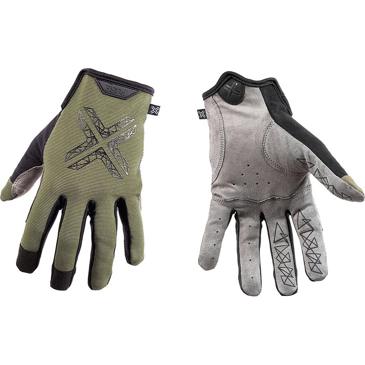 4055822519465 - Fuse Stealth Handschuhe XL Grün - Dünne und Robuste Fahrradhandschuhe mit verbessertem Grip