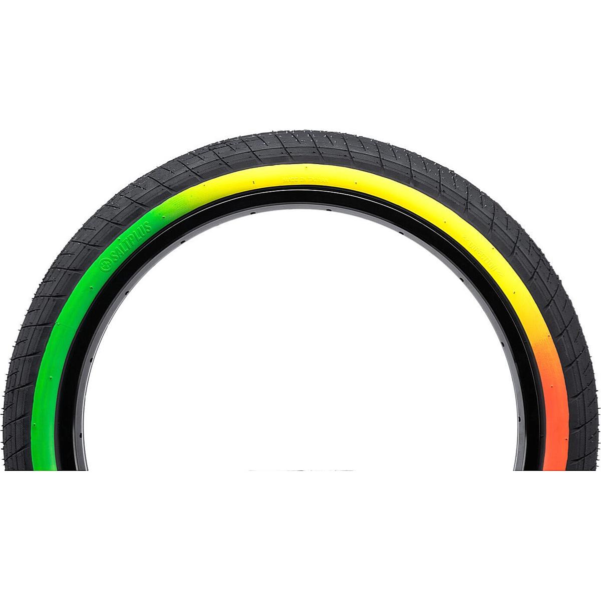 4055822529150 - BMX Reifen Sting 20 x 235 Rasta-Seitenwand 65 PSI - Auffälliges Design