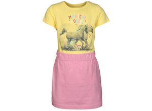 4055852832299 - - T-Shirt MAGIC HORSES mit Rock in hellgelb rosa Gr92