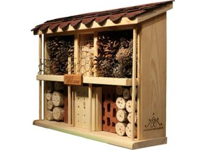 4055894226278 - LUXUS-INSEKTENHOTEL Insektenhotel Landhaus Komfort - Bausatz Insektenhotels BxTxH 47x125x34 cm beige (natur) Insektenhotels