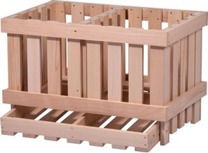 4055894290231 - dobar Holzkiste Vorratsbehälter aus Holz mit 2 Abteilungen beige