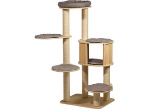4055894352519 - dobar Kratzbaum Ella aus Holz 5-stufig -Maße ca 60 x 48 x 133 cm
