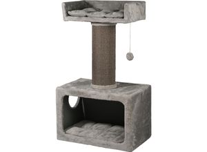 4055894352557 - dobar Premium Katzen-Kratzbaum Cozy in Grau aus Holz