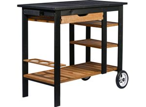 4055894354551 - dobar Garten Servierwagen Beistelltisch Serviertisch Trolley