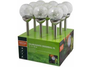 4055938004725 - Siena Garden - Solarleuchte Crushball xl Edelstahl Glas Kunststoff 1 led ø 12 x 56 cm