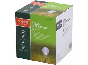 4055938004749 - Siena Garden - Solar-Leuchtkugel ø 15 cm Kunststoff 4 led ø 15 x 515 cm kartonverpackt