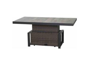 4055938029070 - Corido Loungetisch 160 x 90 cm Gardino®-Geflecht charcoal grey Keramik - Siena Garden