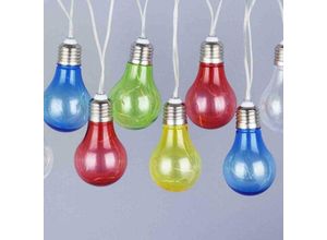 4055938420976 - Solar-Lichterkette Bulb bunt 10-teilig 43 m warmweiß