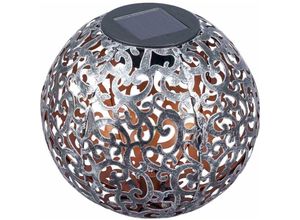 4055938437394 - Siena Garden - Solarkugel Ornament gold 2in1 Amber led ø 18 x 124 cm