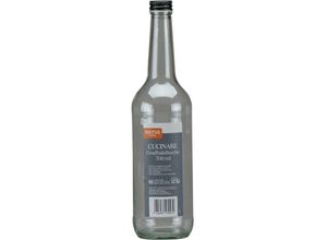 4055938491600 - - Gradhalsflasche Cucinare 700 ml 6er-Pack rund Verschraubung schwarz