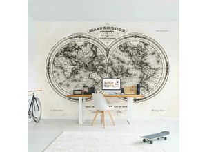 4055957074600 - Fototapete Weltkarte - Französische Karte der Hemissphären von 1848 - Vliestapete Breit Größe HxB 320cm x 480cm