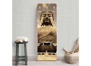 4055957124886 - Micasia - Garderobe - Großer Buddha Sepia Größe HxB 119cm x 39cm