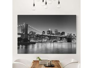 4055957217915 - Micasia - Leinwandbild Schwarz-Weiß - Brooklyn Brücke in New York ii - Quer 23 Größe HxB 40cm x 60cm 4055957217915 - Micasia - Leinwandbild Schwarz-Weiß - Brooklyn Brücke in New York ii - Quer 23 Größe HxB 40cm x 60cm