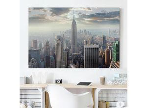 4055957236770 - Micasia - Leinwandbild - Sonnenaufgang in New York - Quer 23 Größe HxB 60cm x 90cm