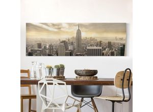 4055957395491 - Micasia - Leinwandbild - Manhattan Dawn - Panorama Quer Größe HxB 40cm x 120cm