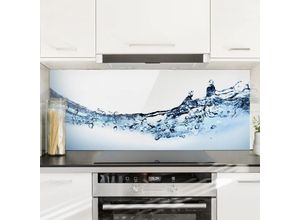 4055957667390 - Micasia - Spritzschutz Glas - Fizzy Water - Panorama Quer Größe HxB 40cm x 100cm