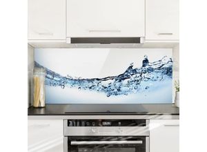 4055957667406 - Micasia - Spritzschutz Glas - Fizzy Water - Panorama Quer Größe HxB 50cm x 125cm