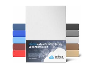 4055971003310 - Etérea - Extra Jersey Spannbettlaken Weiss 240x220 cm - Weiss