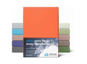 4055971005888 - Extra Jersey Topper Spannbettlaken 140x200 - 160x220 cm Orange - Orange - Etérea