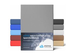 4055971007653 - Etérea - Extra Jersey Spannbettlaken Frost Grau 240x220 cm - Frost Grau