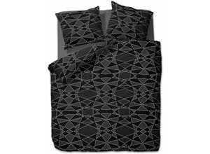 4055971008605 - Microfaser Bettwäsche Eclipse Schiefer 200x220 cm + 2Stk 80x80 cm - Schiefer - Etérea