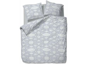 4055971008643 - Etérea - Microfaser Bettwäsche Eclipse Silber 135x200 cm + 80x80 cm - Silber