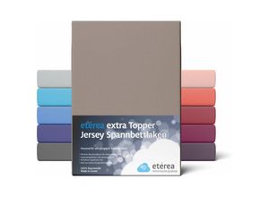 4055971019922 - Extra Jersey Topper Spannbettlaken 140x200 - 160x220 cm Mokka - Mokka - Etérea